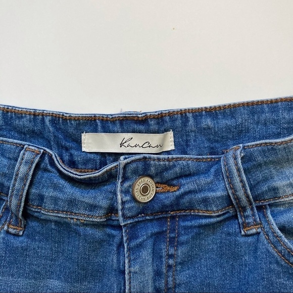 KanCan High Waist Distressed Jean Shorts - Picture 3 of 4